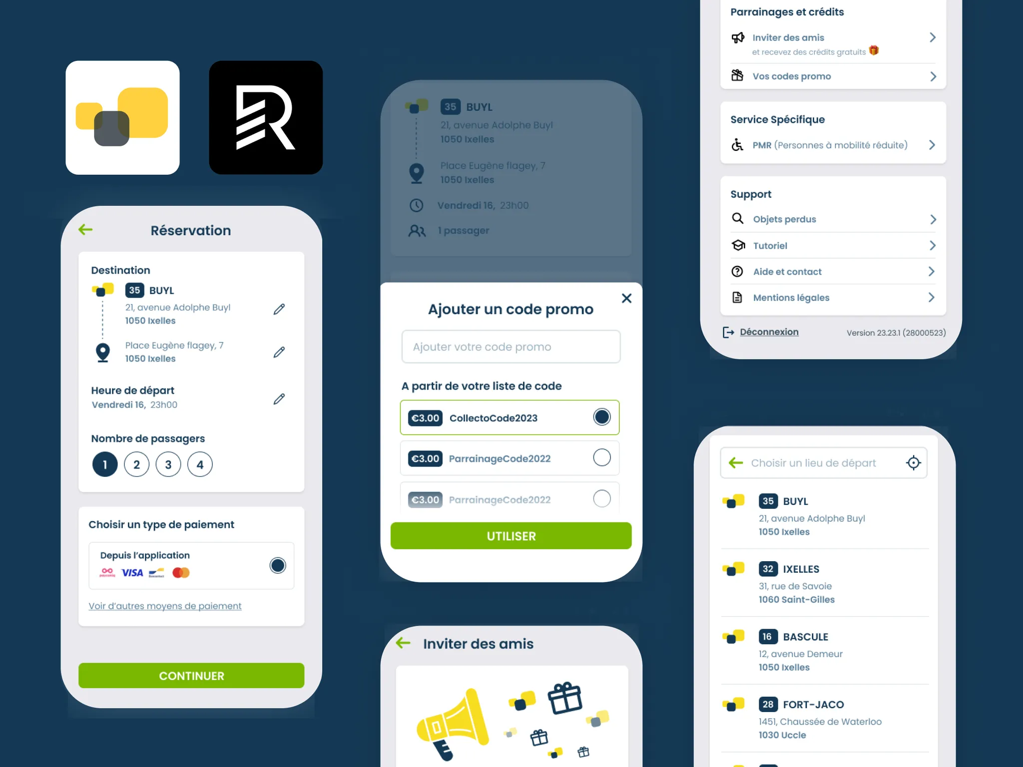 Collecto visual gallery showing the app in use