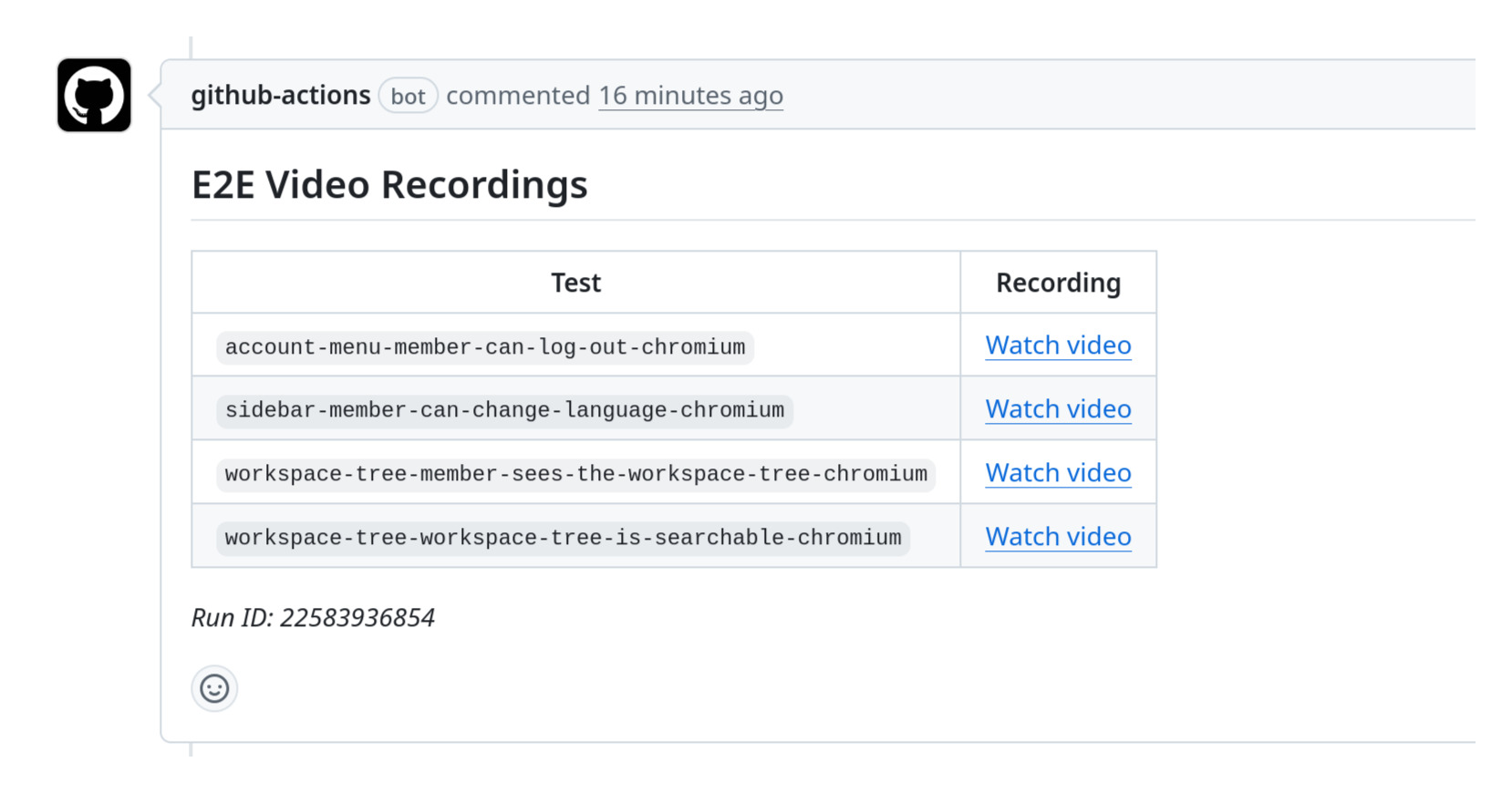 E2E Video Recordings PR comment posted by github-actions bot